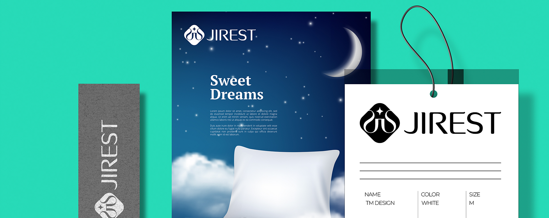 幾點JIREST睡眠枕品牌設計，LOGO設計，LOGO創意